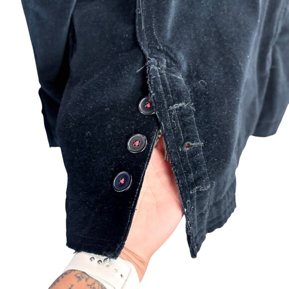 Vintage Red (brand) Black Distressed Whimsigoth 3 Button Lined Blazer sz M - Picture 10 of 14